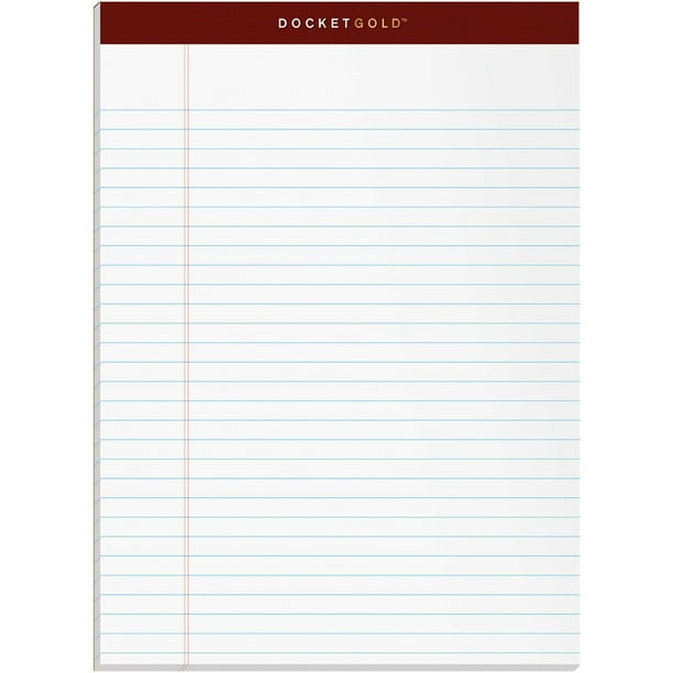 TOPS 63960 Notepad,Wide Ruled,20lb,50 Sheets,8-1/2-Inch x11-3/4-Inch,12/PK,White 